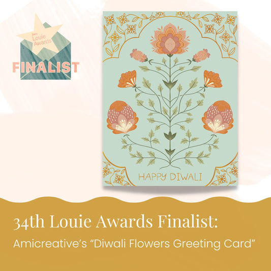 Amicreative Shines at the Louie Awards with 'Diwali Flowers' Card