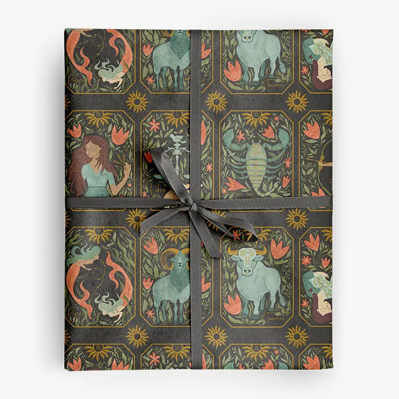 Zodiac Garden Wrapping Paper