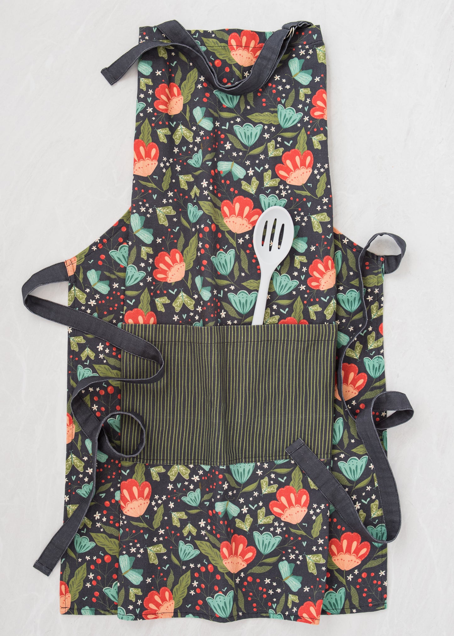 May Flowers Cotton Apron