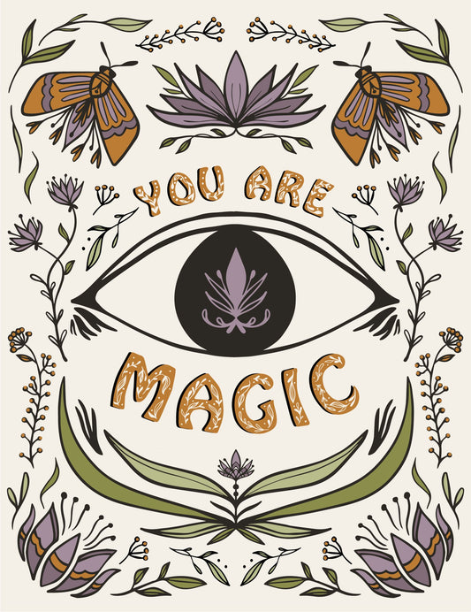 You Are Magic greeting card front, hand-illustrated by Amita Nair