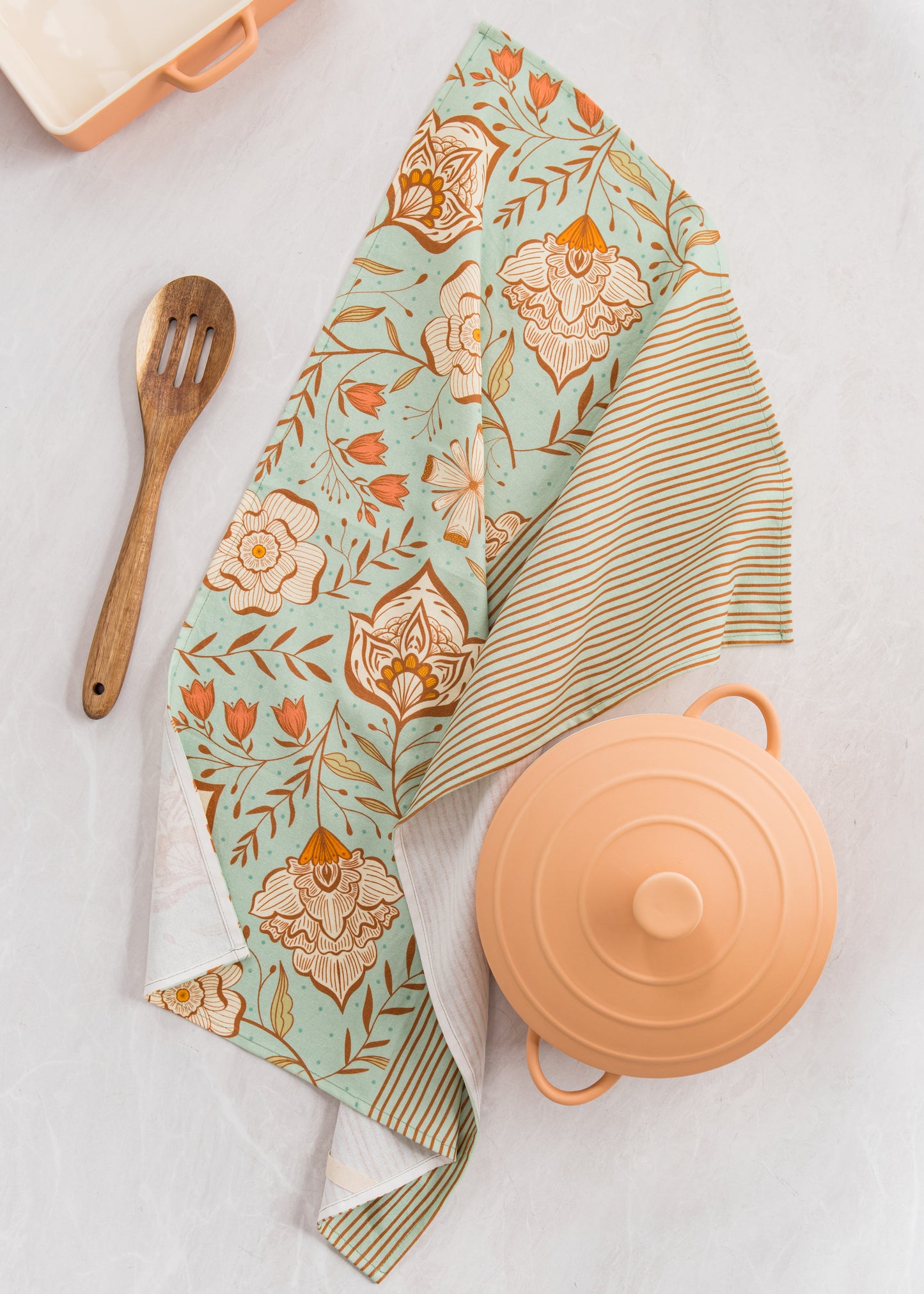 English Garden Kitchen Gift Set with Jasmine Candle – Holiday Home Gift Bundle