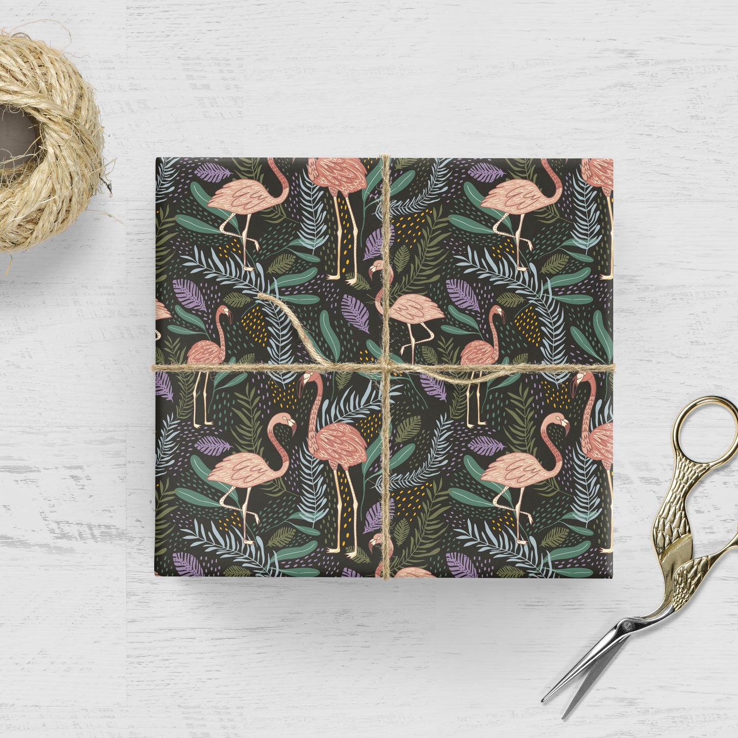 Tropical Flamingo Wrapping Paper