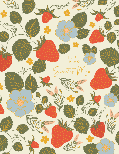 Strawberry Garden Mother’s Day Greeting Card