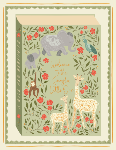 Jungle Welcome for Baby Greeting Card