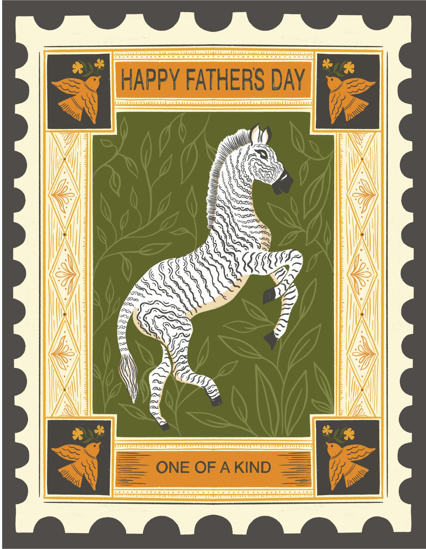 Zebra One of a Kind – Father’s Day Greeting Card