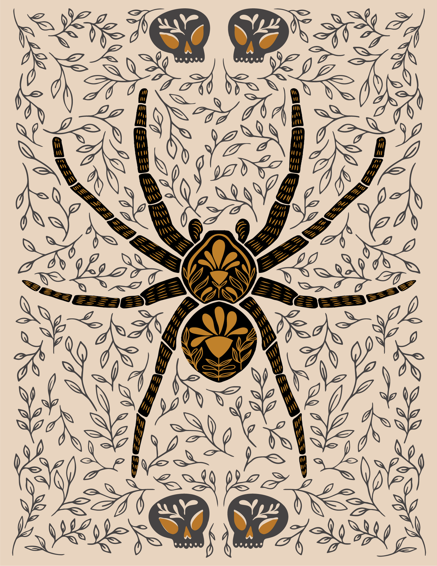 Spider Dark Omens Greeting Card