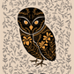 Owl Dark Omens Greeting Card