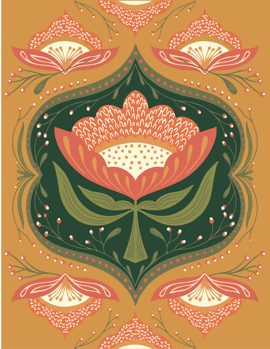 Trellis Blooms Greeting Card