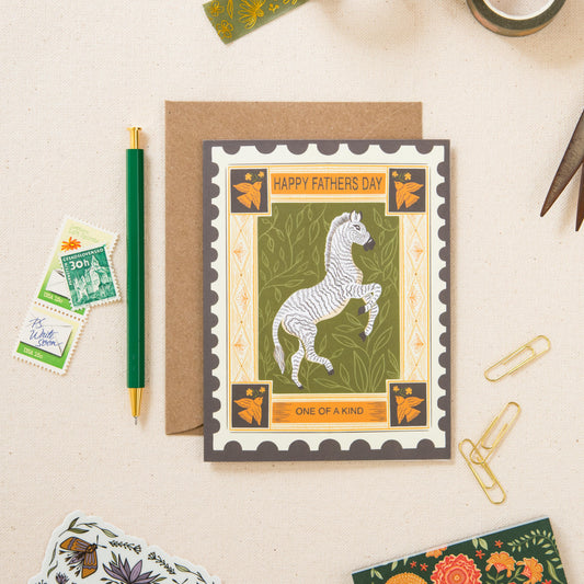 Zebra One of a Kind – Father’s Day Greeting Card