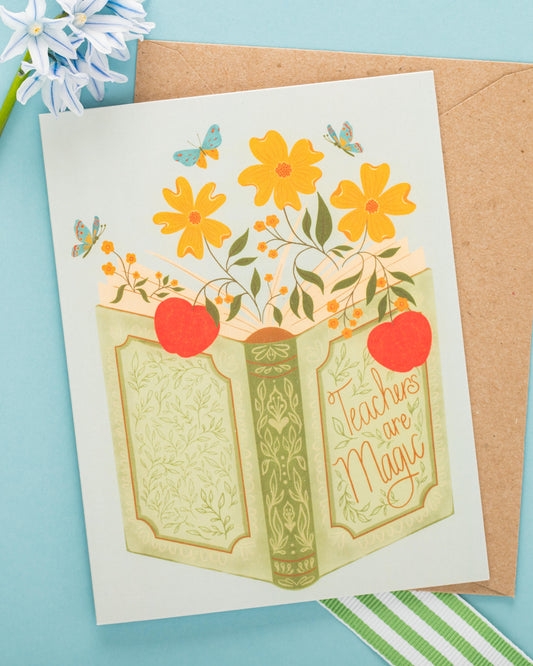 Teacher’s Book of Magic Greeting Card