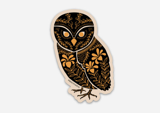 Owl Dark Omens Vinyl Sticker