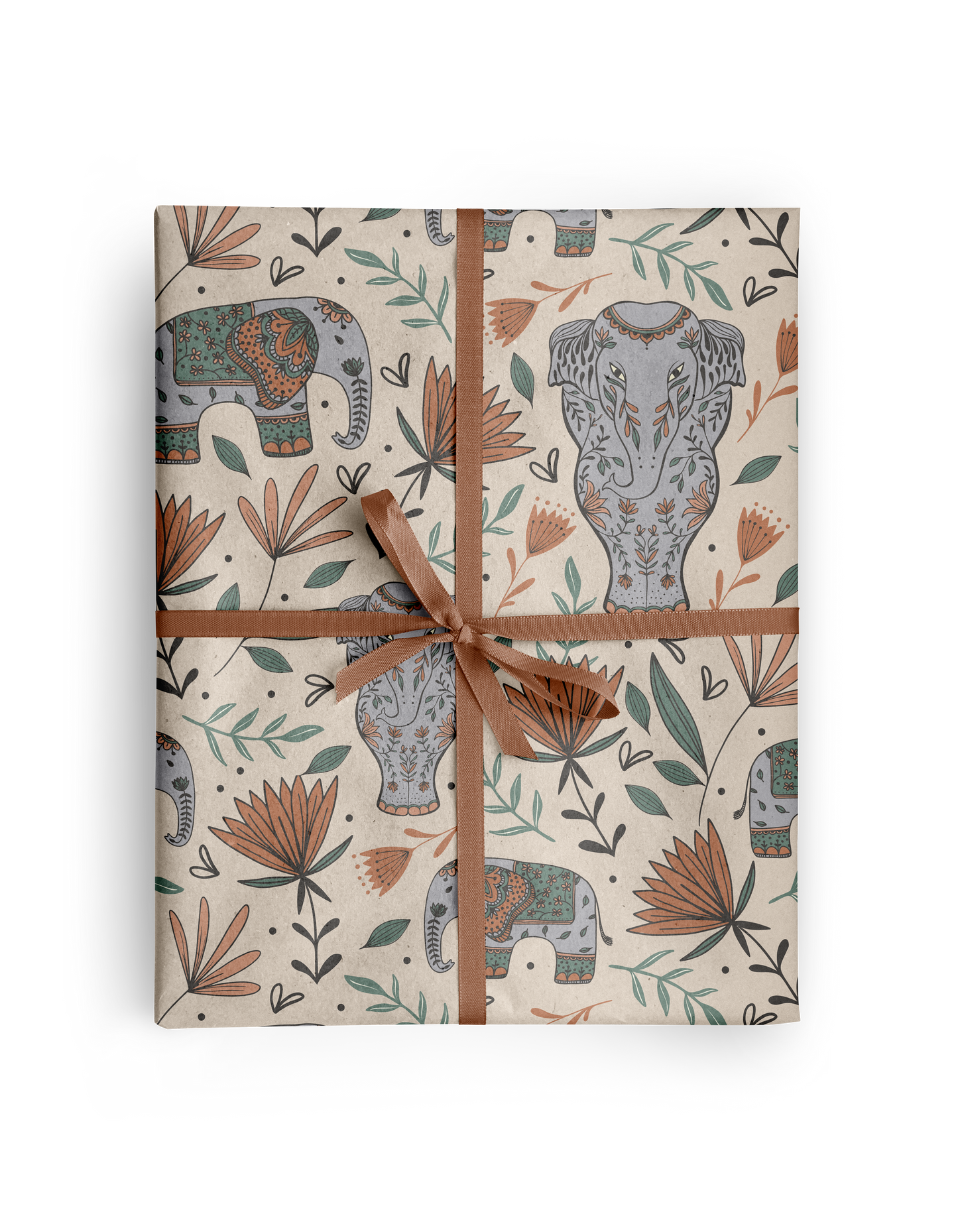 Elephant Jungle Wrapping Paper