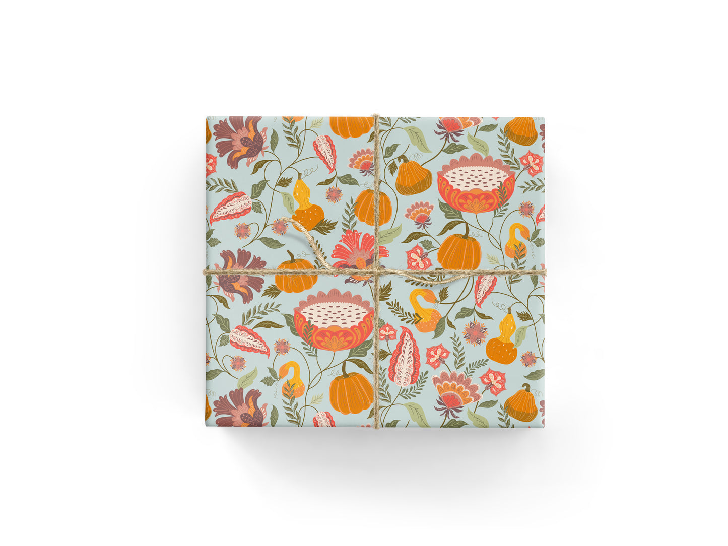 Pumpkin Garden Wrapping Paper