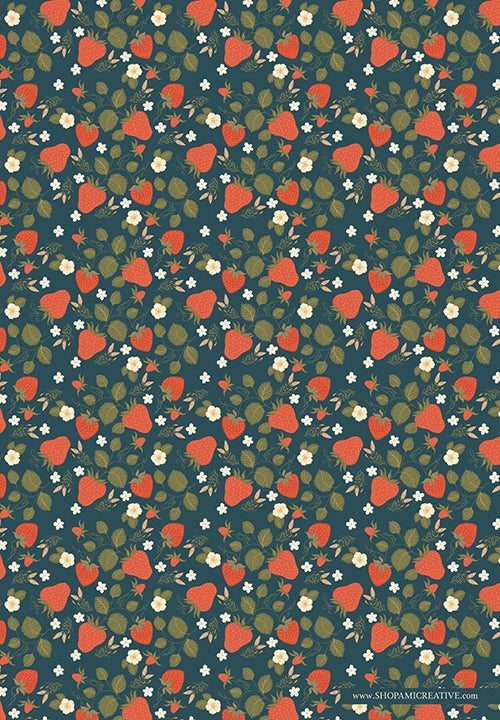 Strawberry Garden Wrapping Paper