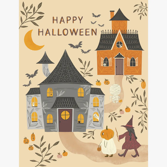 Trick or Treat Night Happy Halloween Greeting Card