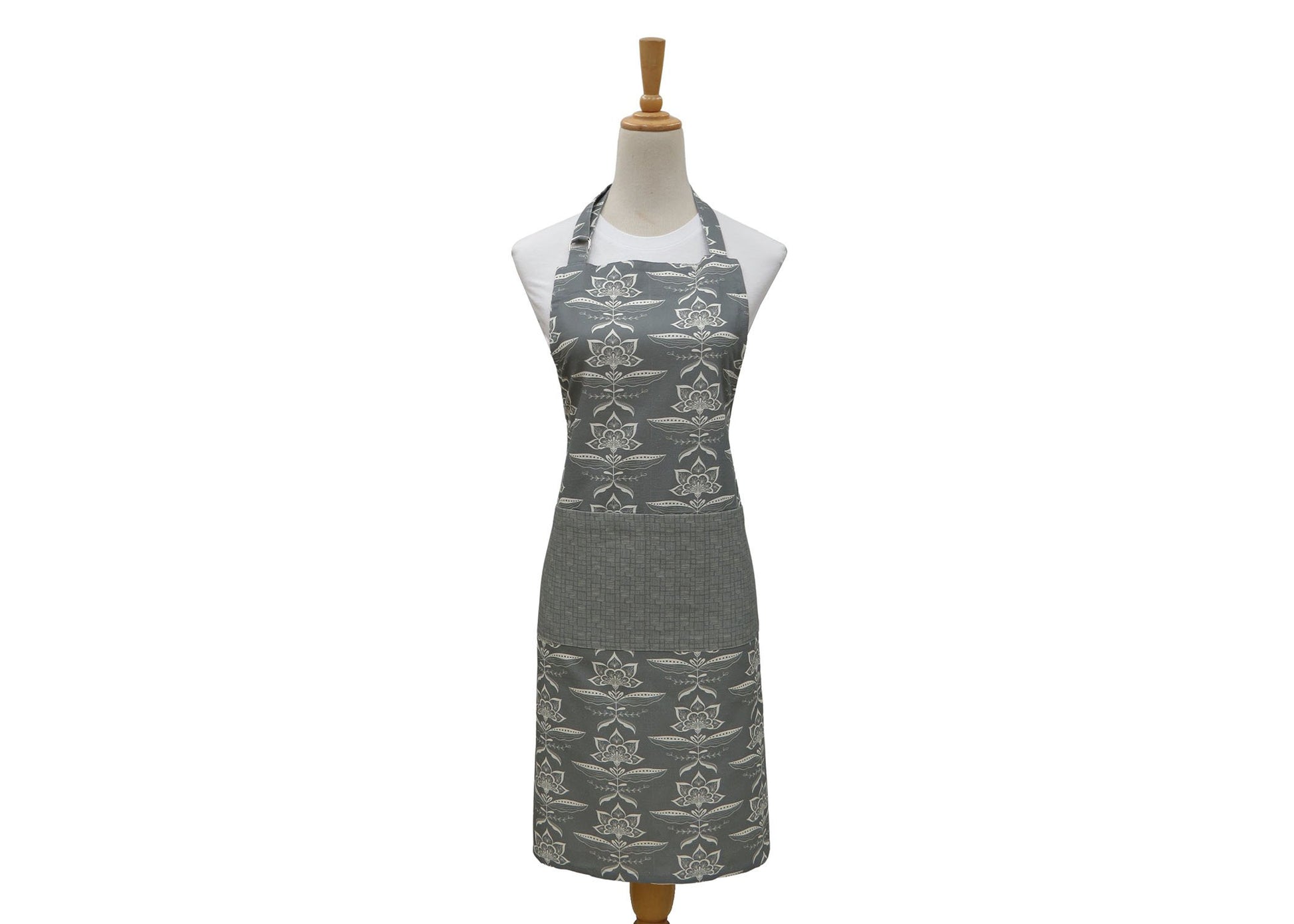 Gray Blooms Apron