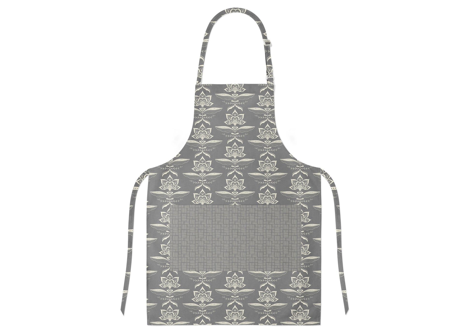 Gray Blooms Apron