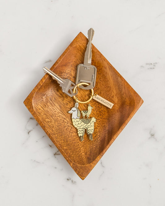 Mama Llama Enamel Keychain