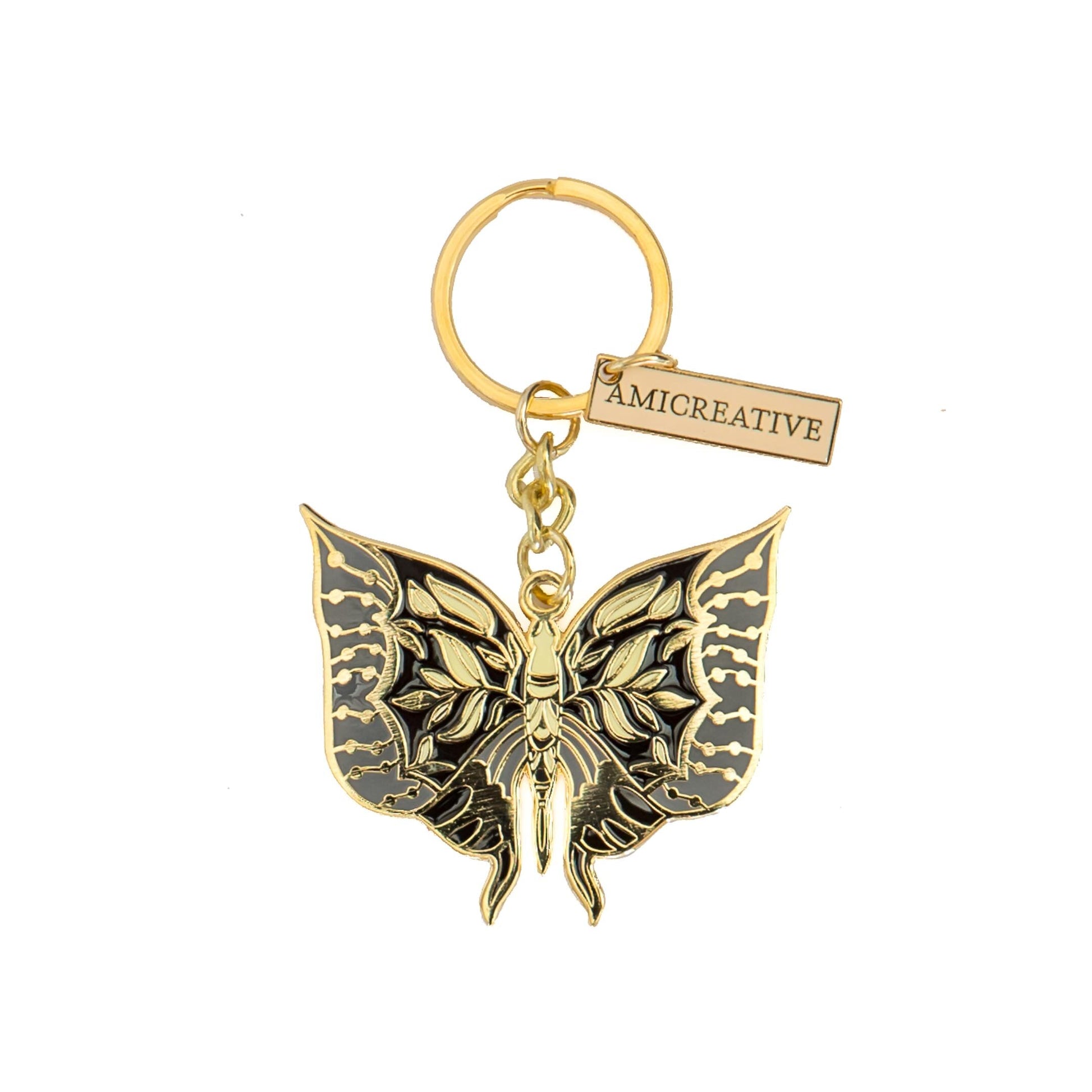 Butterfly Enamel Keychain