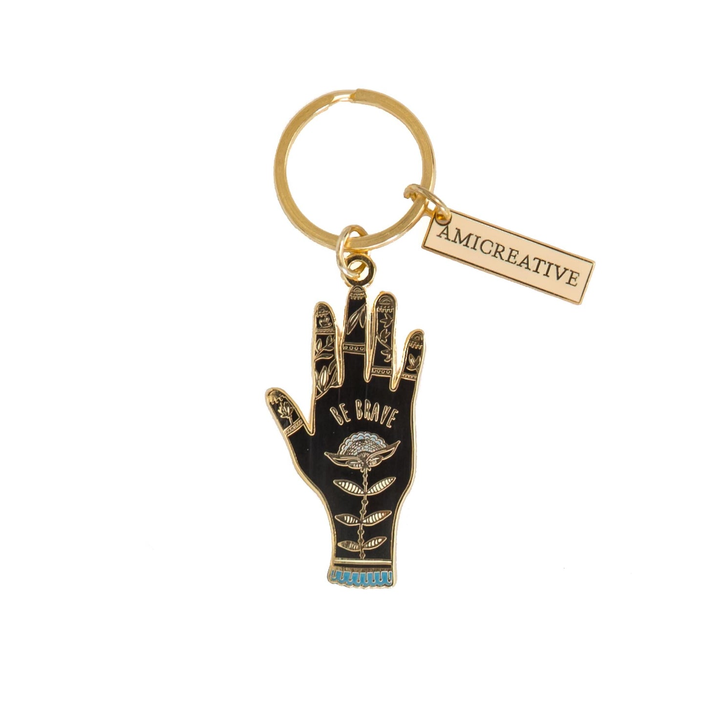 A Brave Hand Enamel Keychain