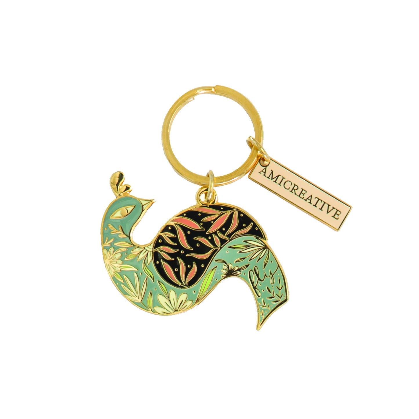Fly Bird Enamel Keychain