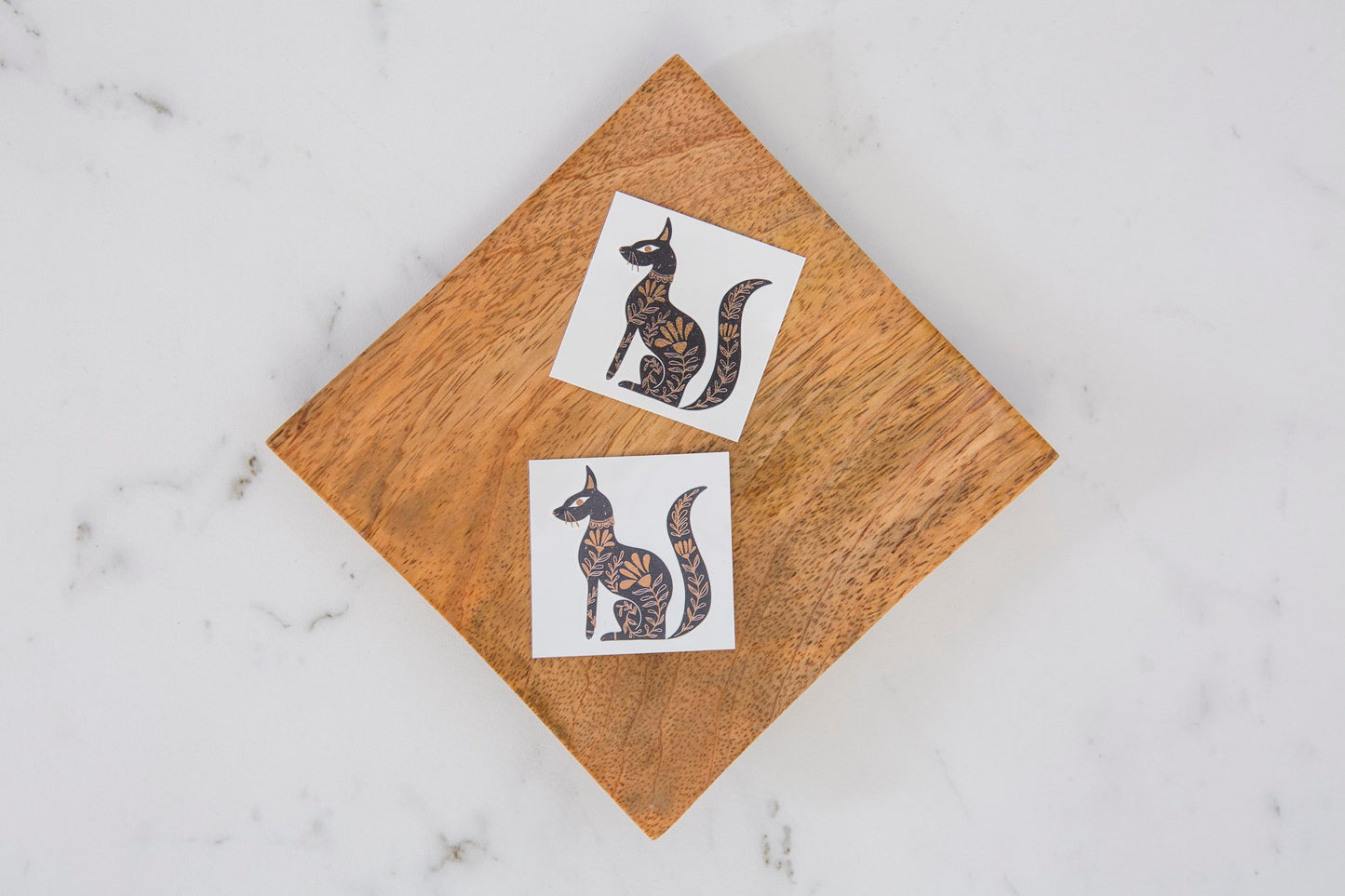 2" Metallic Egyptian Cat Temporary Tattoo