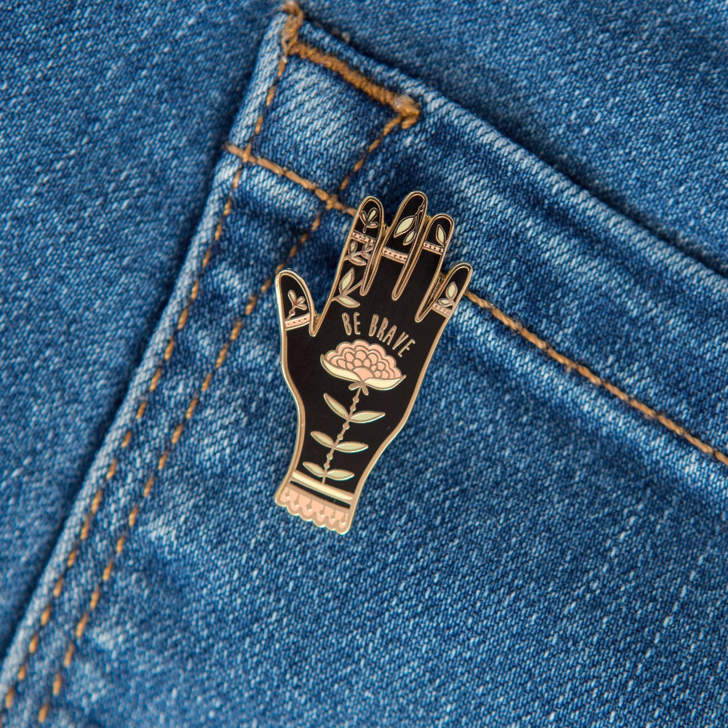 A Brave Hand Enamel Pin