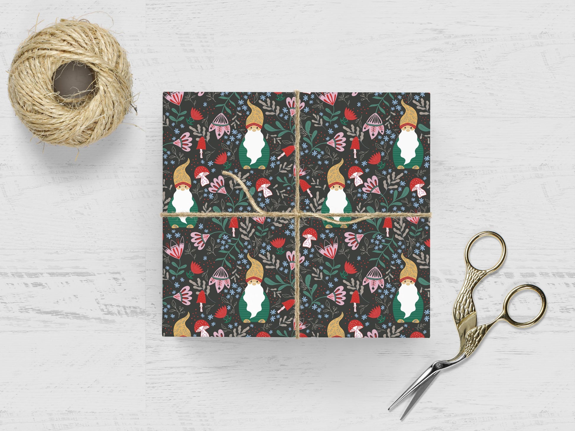 Berry Gnome Wrapping Paper