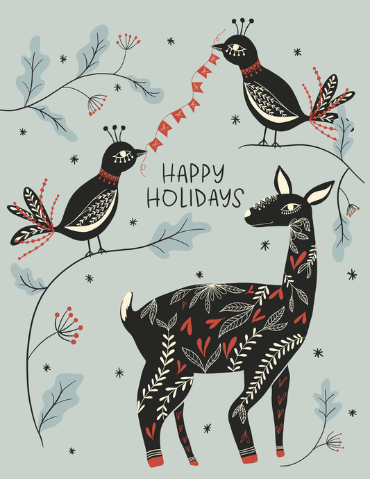 Winter Friends Greeting Card