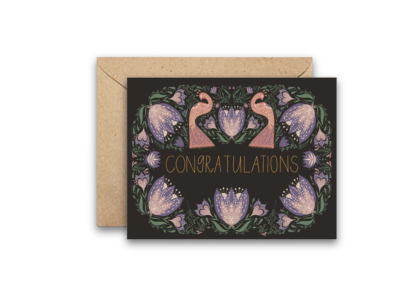 Congratulations Swans Greeting Card