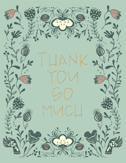 Thank You Flowers Greeting Card