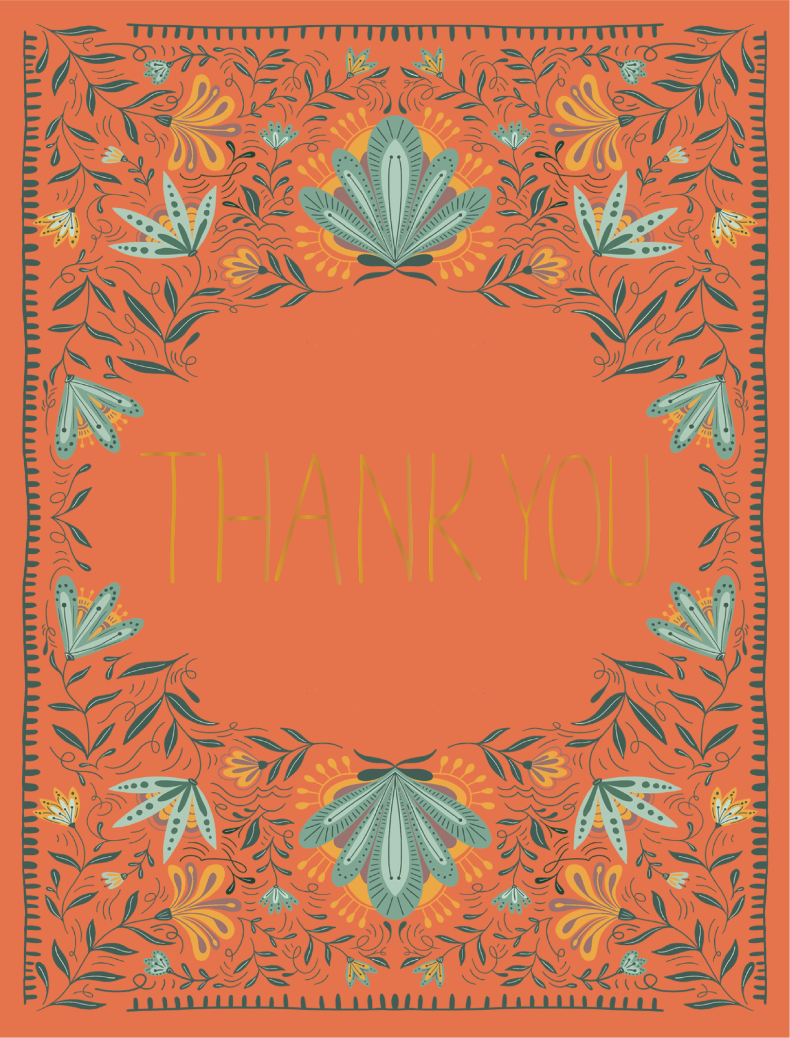 Thank You Sunny Blooms Greeting Card