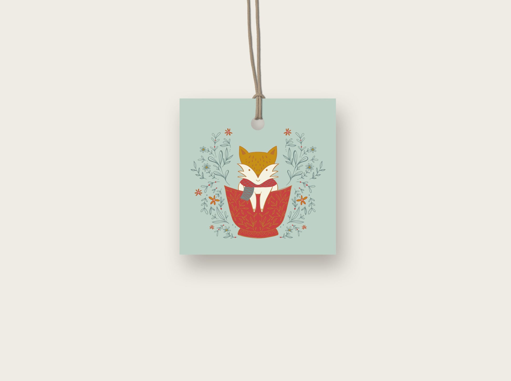 Gift Tag - Holiday Fox