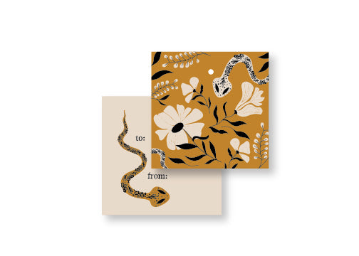 Gift Tag - Gold Jungle