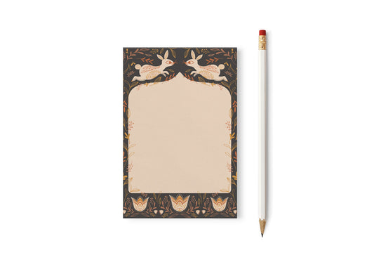 Fall Bunnies Notepad 4" x 6"