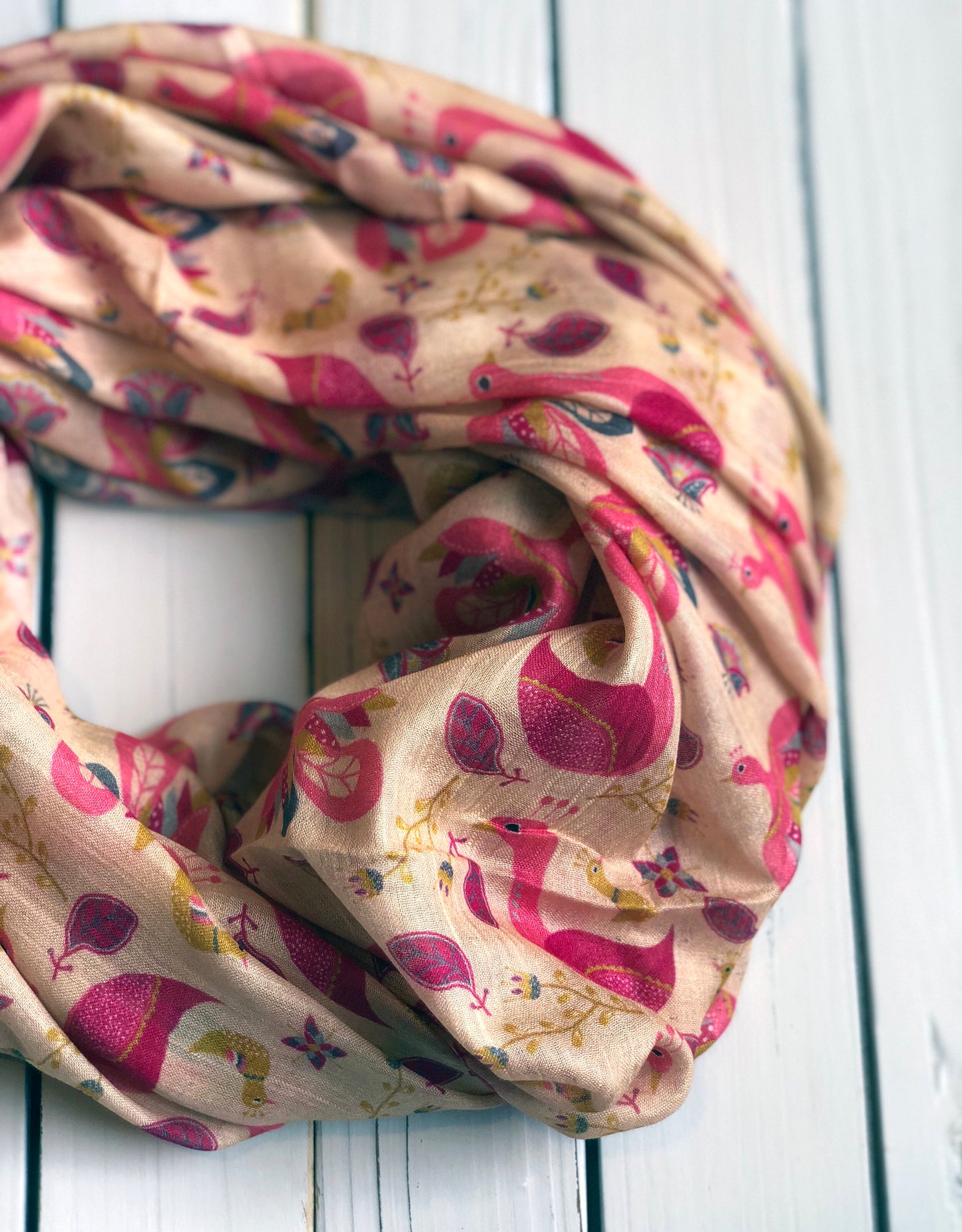 Birds in Bloom Modal Scarf