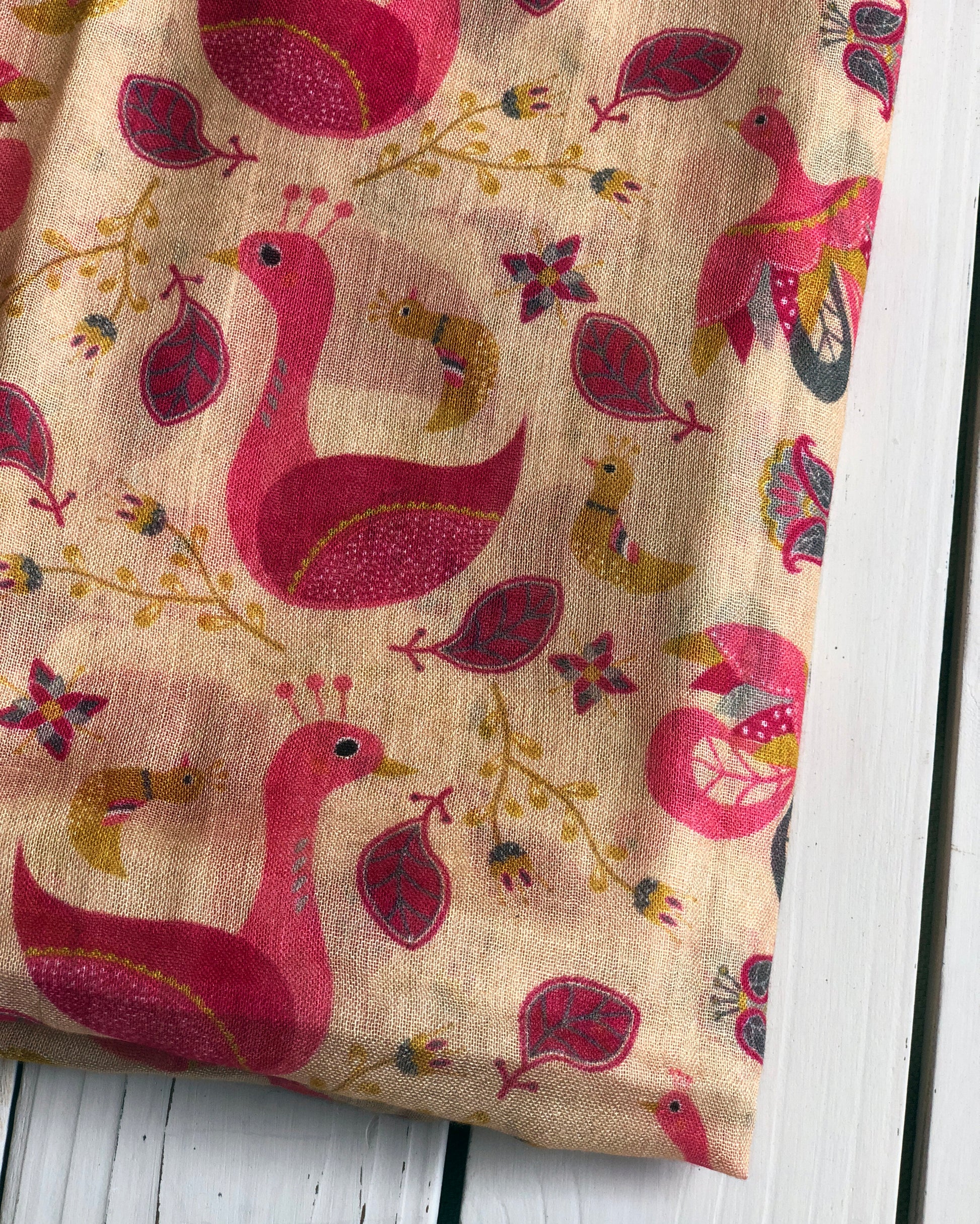 Birds in Bloom Modal Scarf