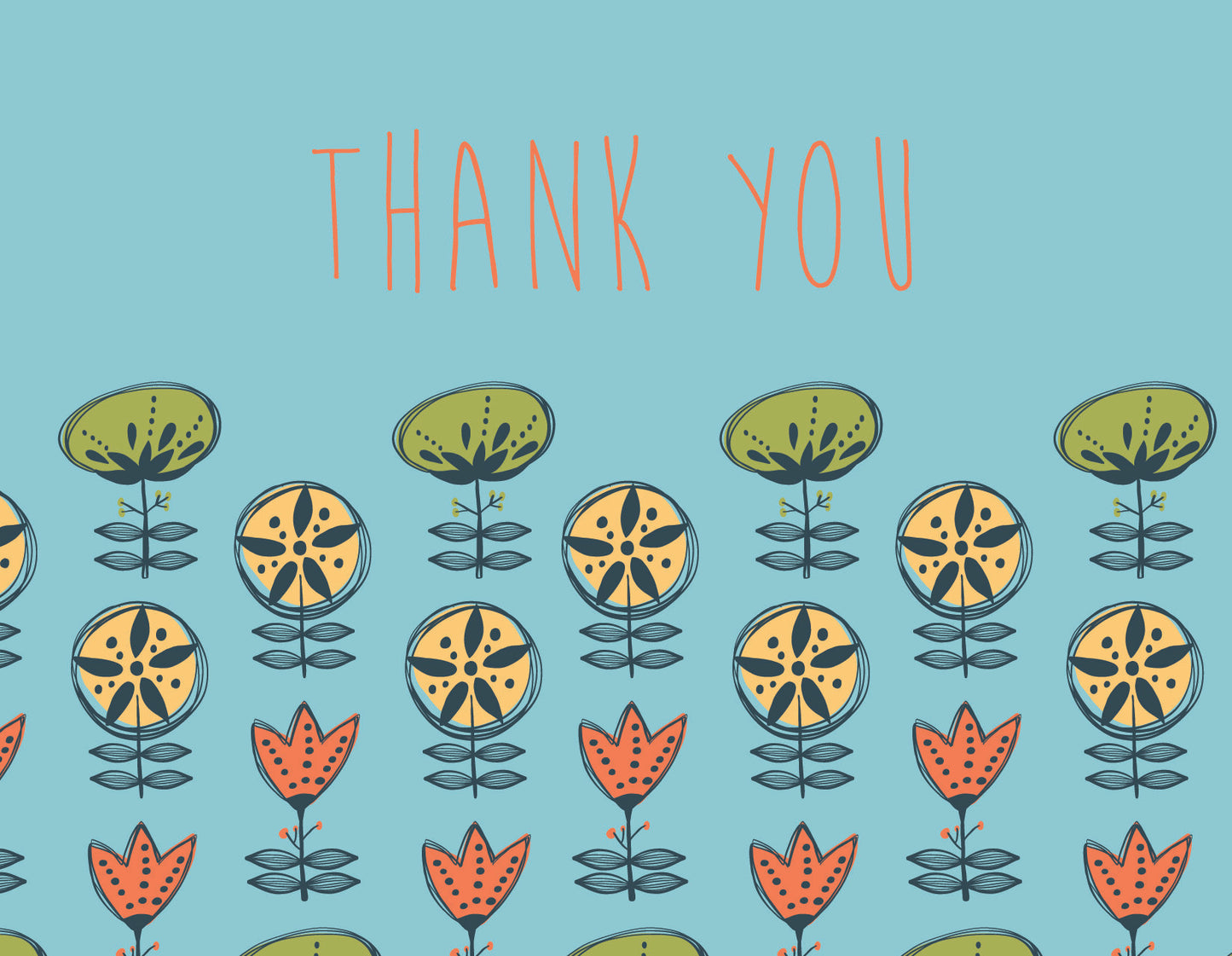 Mod Thank You Greeting Card