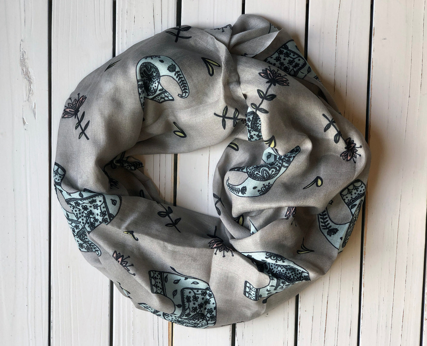Blue Elephant Modal Scarf
