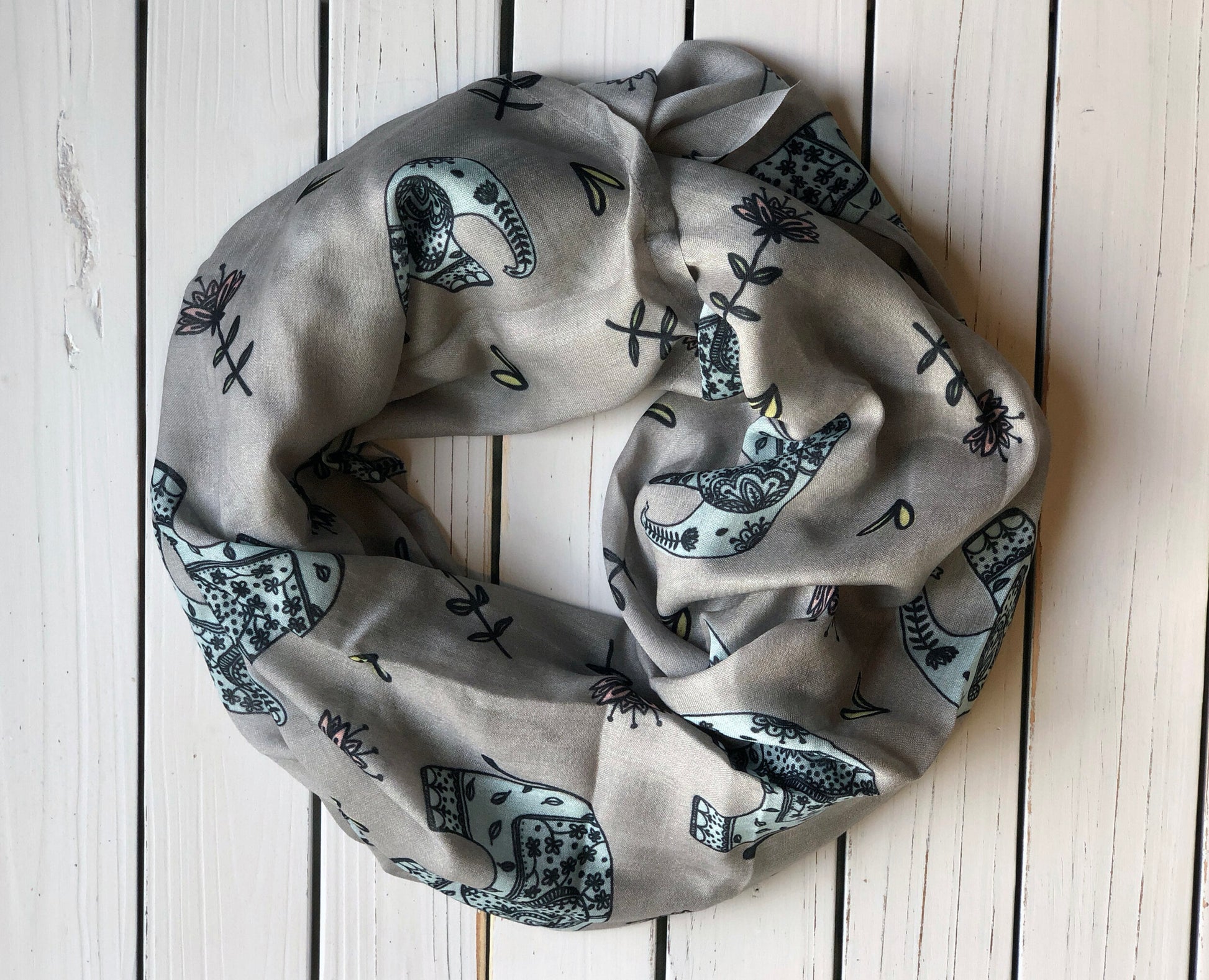 Blue Elephant Modal Scarf