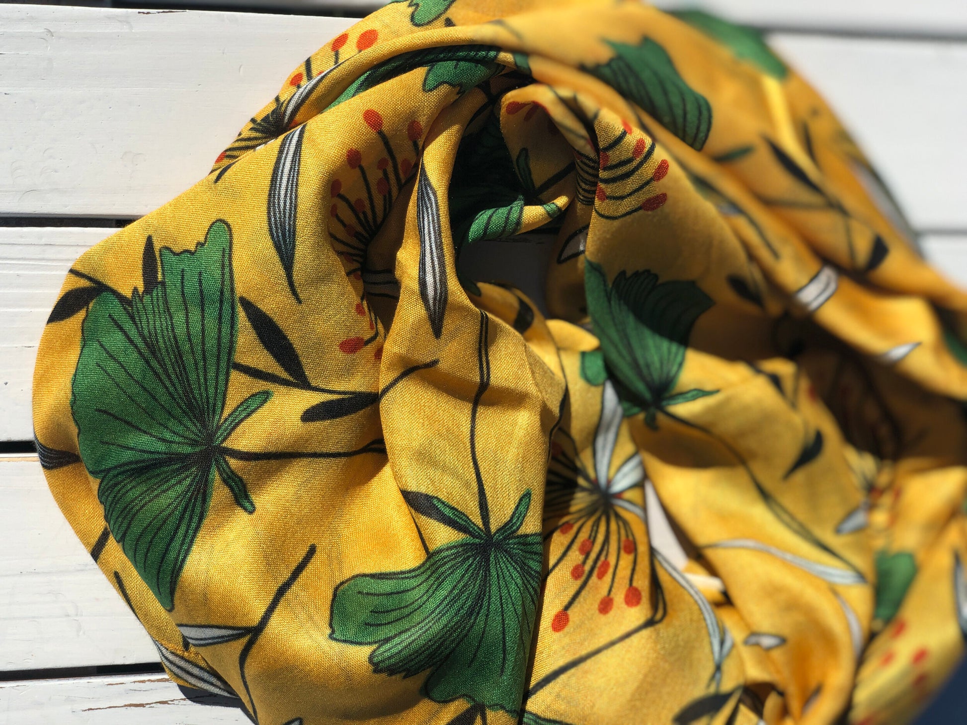 Sunny Leaves Modal Scarf