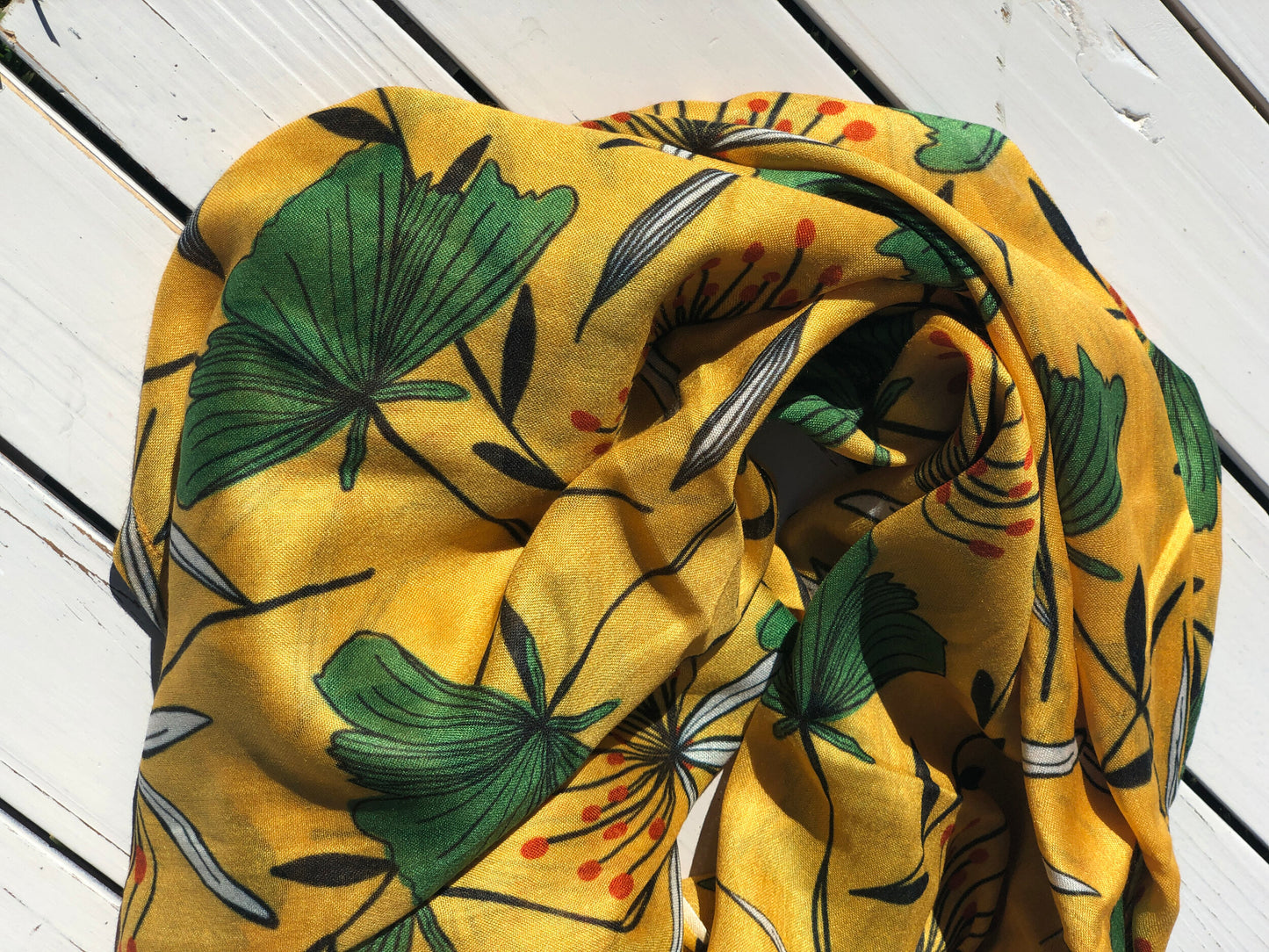 Sunny Leaves Modal Scarf