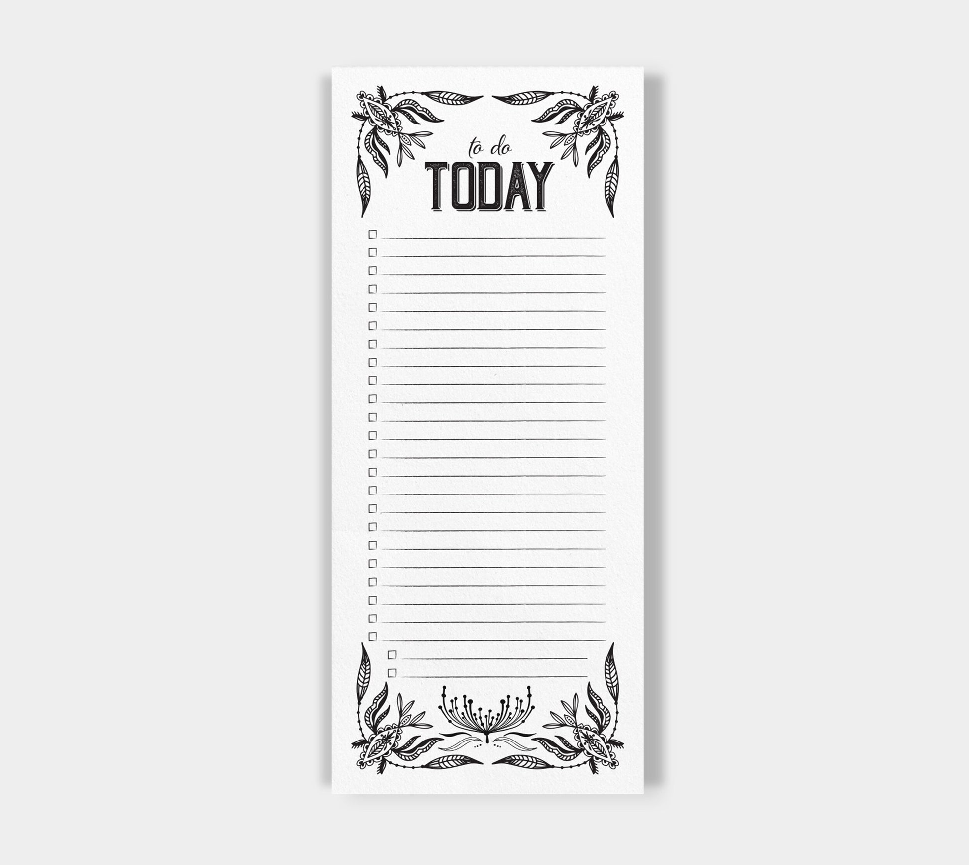 Today’s Tasks Notepad: 3.5"x8.5"