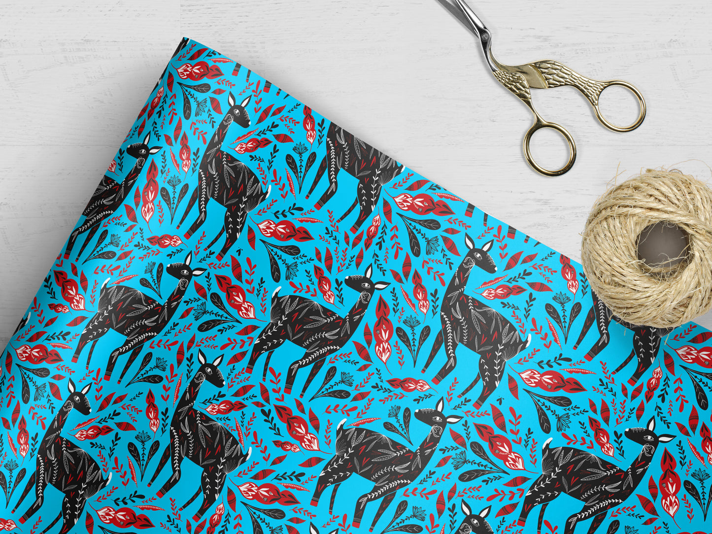 Winter Deer Wrapping Paper