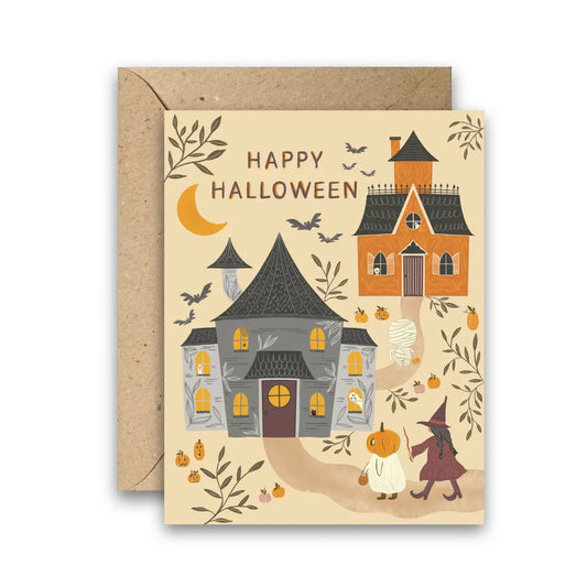 Trick or Treat Night Happy Halloween Greeting Card