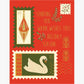 Holiday Stamps Gold Foil Holiday & Christmas Greeting Card