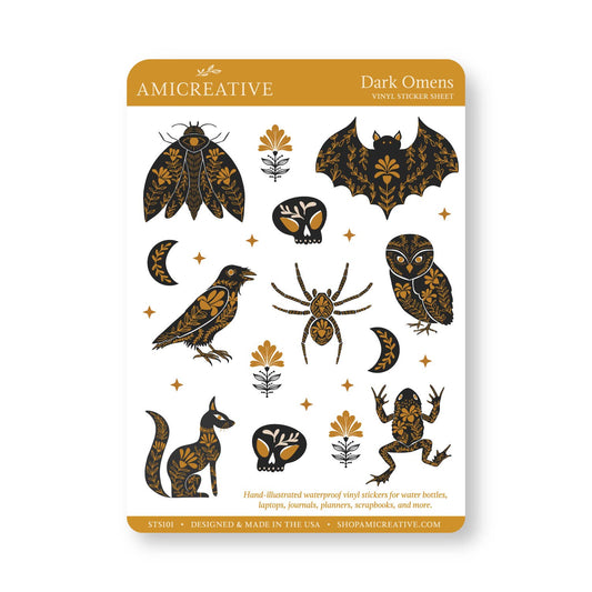 Dark Omens clear vinyl sticker sheet by Amicreative