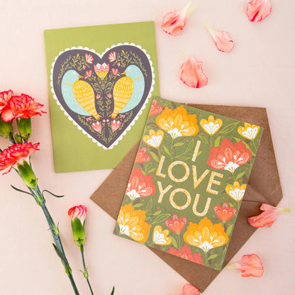 Birds At Heart Greeting Card - Love and Wedding Card