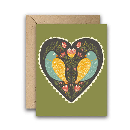 Birds At Heart Greeting Card - Love and Wedding Card