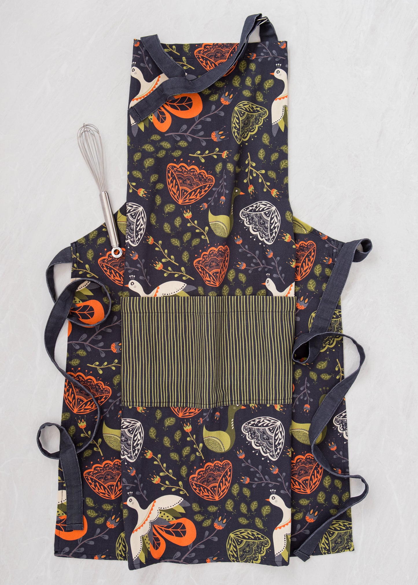 Blooming Birds Cotton Apron